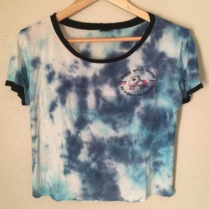 the clas-sic 🧿 Blue Tie Dye Roller Skate Crop Top